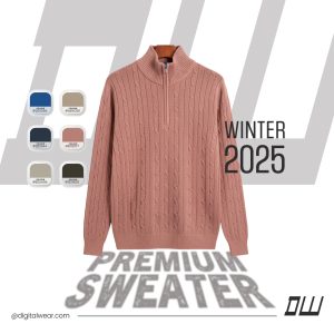 ১০০% পিউর কটন সোয়েটার-(ধূসর) - M